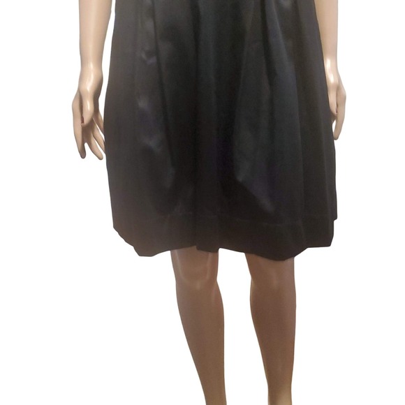 NEW Teeze Me Juniors Size 7 Black Satin Strapless Cocktail Dress Knee Length - Picture 6 of 12